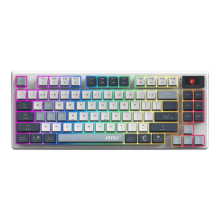 MSI FORGE GK600 TKL WIRELESS SKY | Gaming Keyboard | Wireless | US | Bluetooth | 2.4 GHz