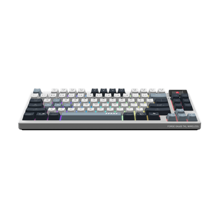 MSI FORGE GK600 TKL WIRELESS SKY | Gaming Keyboard | Wireless | US | Bluetooth | 2.4 GHz