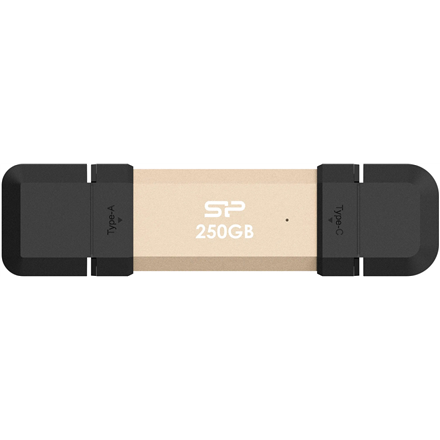 Silicon Power DS72 | 250 GB | USB Type-A/USB Type-C 3.2 Gen 2 | Gold