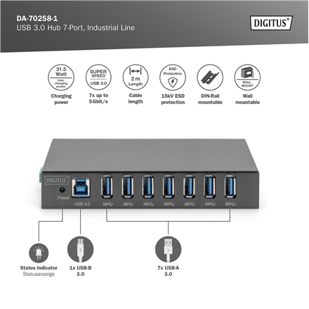 Digitus | USB 3.0 Hub 7-Port