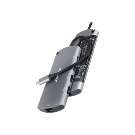 AXAGON SuperSpeed USB-C Combo 6in1 Hub | HMC-6M2