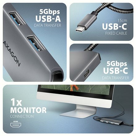 AXAGON USB 5Gbps hub