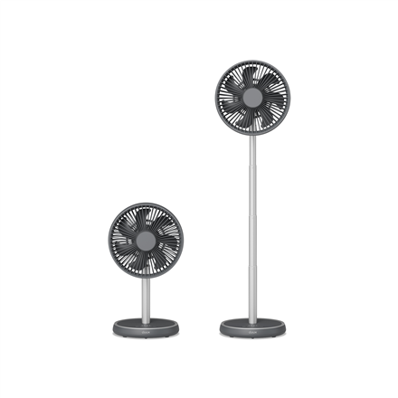 Duux Fan | Rize Flex | Stand Fan | Grey | Diameter 21 cm | Number of speeds 4 | Oscillation | 10 W