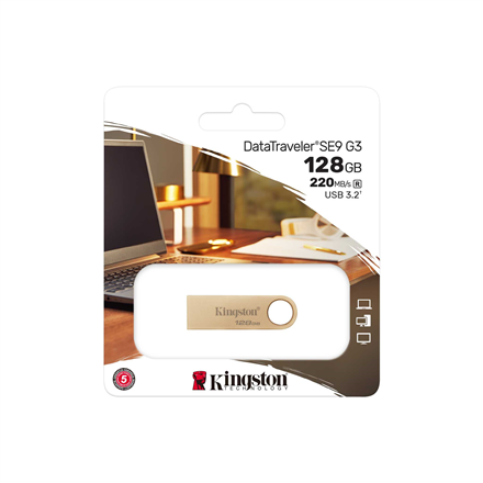 Kingston DataTraveler SE9 G3 | 128 GB | USB 3.2 | Gold