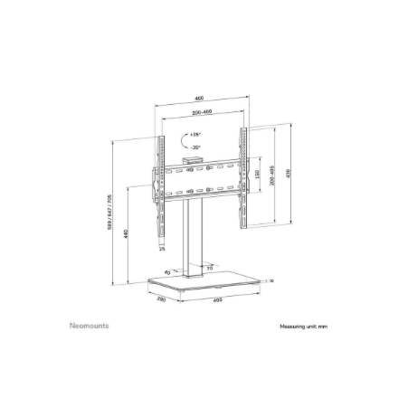 Neomounts Desk Mount | DS45-430BL14 TV stand | Adjustable Height
