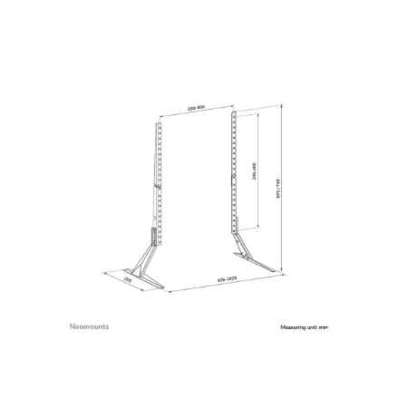Neomounts Desk Mount | DS45-430BL19 TV stand | Adjustable Height | 23-75 " | Maximum weight (capacit