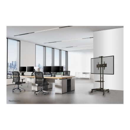Neomounts Floor stand | NM-M1700BLACK TV trolley | Adjustable Height | 32-75 " | Maximum weight (cap