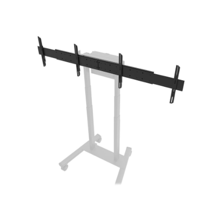 Neomounts Floor stand | ADM-875BL2 Dual screen adapter | Adjustable Height | 42-65 " | Maximum weigh