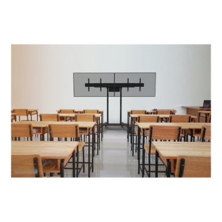 Neomounts Floor stand | ADM-875BL2 Dual screen adapter | Adjustable Height | 42-65 " | Maximum weigh