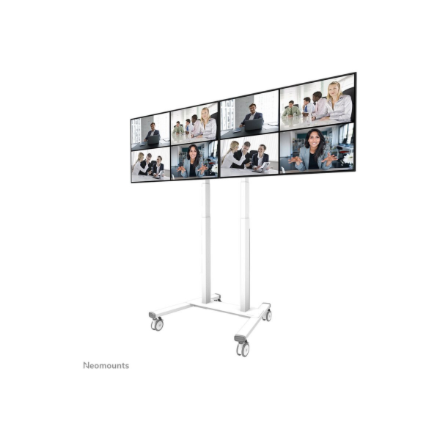 Neomounts Floor stand | ADM-875WH2 Dual screen adapter | Adjustable Height | 42-65 " | Maximum weigh