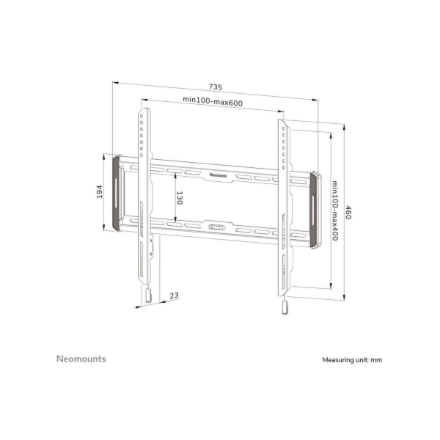 Neomounts Wall mount | WL30-550BL16 TV mount wall | 42-86 " | Maximum weight (capacity) 60 kg | Blac