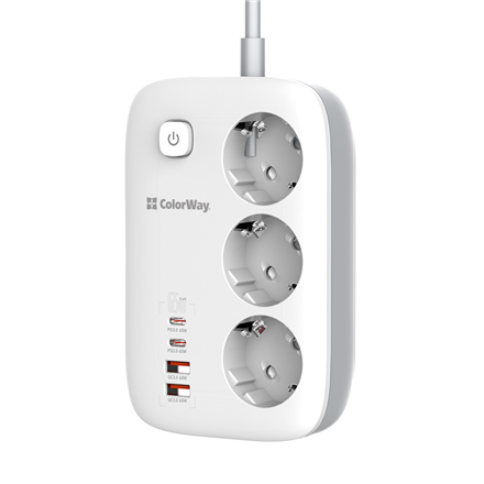 ColorWay Power Socket | CW-CHE34PDW