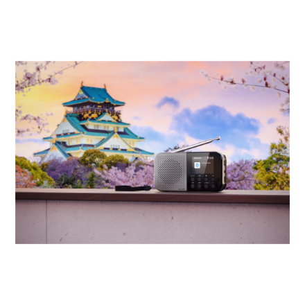 Sharp OSAKA Pocket/Handheld Portable Digital Radio | DR-P520(GY) | Bluetooth