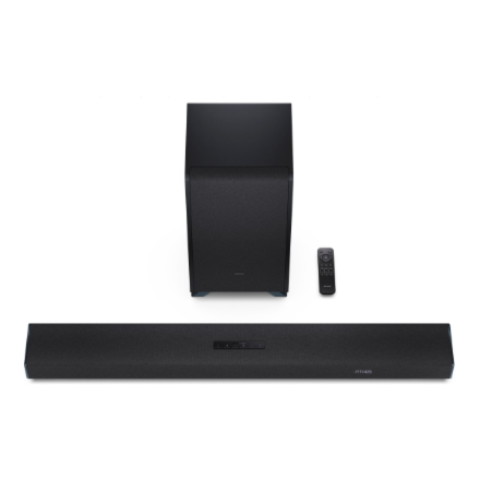 Sharp | 3.1.2 Dolby Atmos/DTS:X Soundbar with Wireless Subwoofer | HT-SBW53121(BK) | Bluetooth