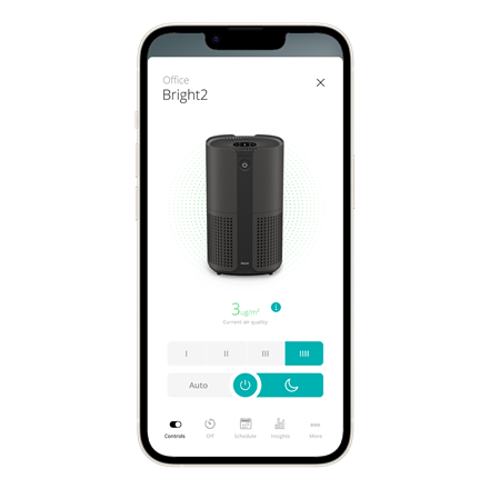 Duux Smart Air Purifier | Bright 2 | 4-22 W | Suitable for rooms up to 42 m² | Black