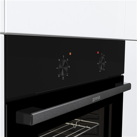 Gorenje Oven | BO6615E01B | 60 L | Electric | EnamelClean | Push pull buttons | Height 59.5 cm | Wid