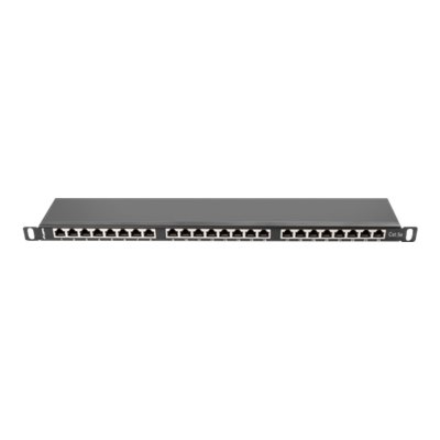 Lanberg | Patch panel 24 port 0.5U 19" CAT.5E FTP with cable organizer shielded | PPS5-0024-B