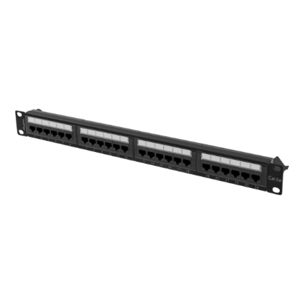 Lanberg | Patch Panel 24 port 1U 19" CAT.6A UTP | PPUA-1024-B | Black