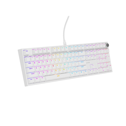 Genesis Thor 404 | Mechanical Gaming Keyboard | Wired | US | White | USB | Gateron Yellow Pro