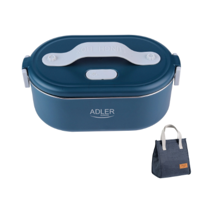 Adler | Electric lunch box with thermal bag | AD 4522 | 0.8 L | Plastic/Stainless steel | Blue | Lid