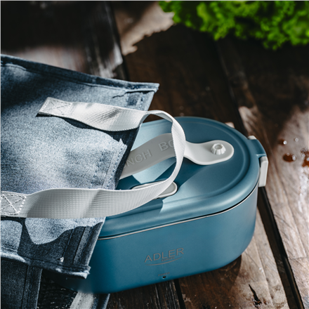 Adler | Electric lunch box with thermal bag | AD 4522 | 0.8 L | Plastic/Stainless steel | Blue | Lid