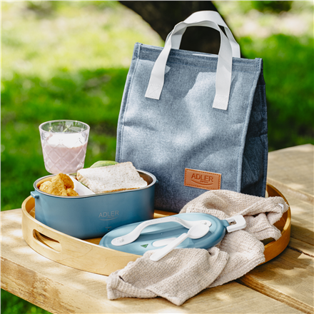 Adler | Electric lunch box with thermal bag | AD 4522 | 0.8 L | Plastic/Stainless steel | Blue | Lid