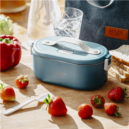 Adler | Electric lunch box with thermal bag | AD 4522 | 0.8 L | Plastic/Stainless steel | Blue | Lid