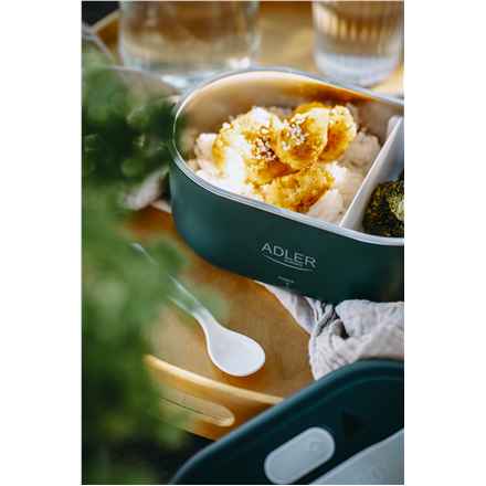 Adler | Electric lunch box with thermal bag | AD 4522 | 0.8 L | Plastic/Stainless steel | Green | Li
