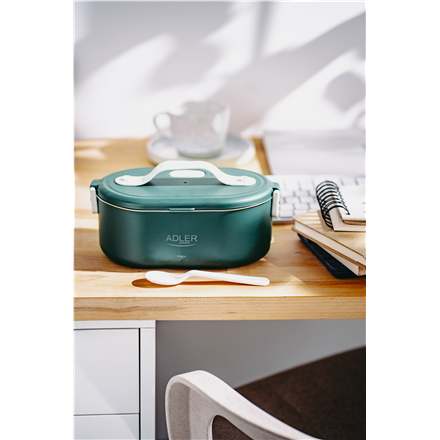 Adler | Electric lunch box with thermal bag | AD 4522 | 0.8 L | Plastic/Stainless steel | Green | Li