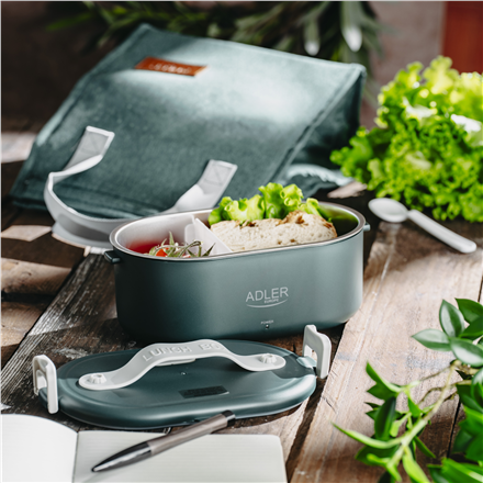 Adler | Electric lunch box with thermal bag | AD 4522 | 0.8 L | Plastic/Stainless steel | Green | Li