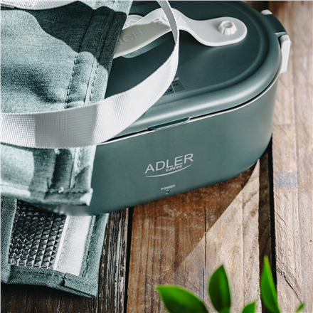 Adler | Electric lunch box with thermal bag | AD 4522 | 0.8 L | Plastic/Stainless steel | Green | Li