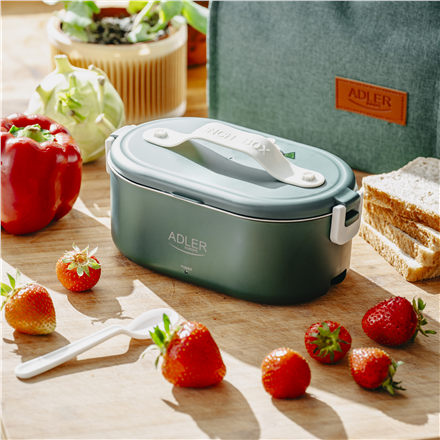 Adler | Electric lunch box with thermal bag | AD 4522 | 0.8 L | Plastic/Stainless steel | Green | Li