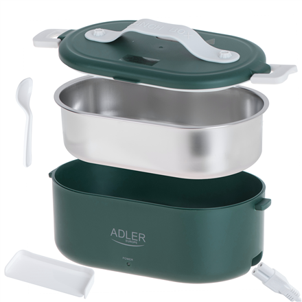 Adler | Electric lunch box with thermal bag | AD 4522 | 0.8 L | Plastic/Stainless steel | Green | Li