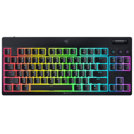 Razer | BlackWidow V4 Low-Profile Tenkeyless HyperSpeed | Keyboard | Wireless | US | Bluetooth | Bla