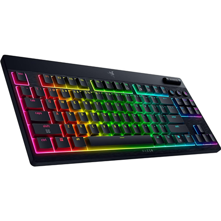 Razer | BlackWidow V4 Low-Profile Tenkeyless HyperSpeed | Keyboard | Wireless | US | Bluetooth | Bla