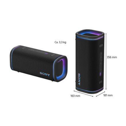 Sony Speaker | Waterproof | Bluetooth | Black | Portable | ULT FIELD 5 dB | Wireless connection