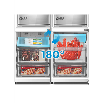 Midea Refrigerator | MDRB548MME46 | Energy efficiency class E | Free standing | Combi | Height 186 c