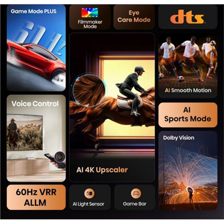 Hisense UHD Smart TV | 43A6Q | 43" | Smart TV | VIDAA OS | UHD | Black