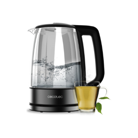 Cecotec Kettle | ThermoSense 340 Clear | Electric | 2200 W | 1.7 L | Glass | 360° rotational base | 