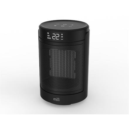 Mill FH1500BLACK | Ceramic fan heater | 1500 W | Suitable for rooms up to 22 m² | Black