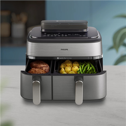 Philips Dual Basket Airfryer | NA555/00 5000 series | Power 2750 W | Capacity 9 L | RapidAir Plus | 