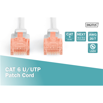 Digitus CAT 6 U/UTP | Patch cord | Length 20 m | Grey