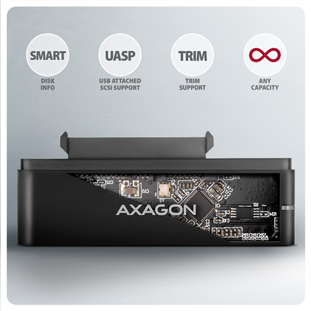 AXAGON USB-C 10Gbps FAST PORT X adapter for 2.5"/3.5" SSD/HDD | ADSA-FPX