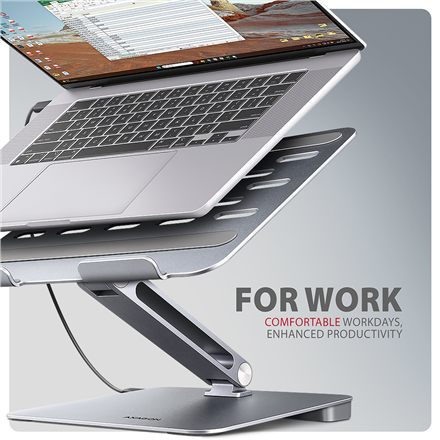 AXAGON Desk Mount | HMC-STND USB-C 5Gbps Stand and Hub 7in1 | Adjustable Height