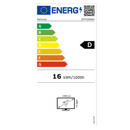 Samsung | LS27F320GAUXEN | 27 " | IPS | FHD | 16:9 | 120 Hz | 5 ms | 1920 x 1080 pixels | 250 cd/m² 