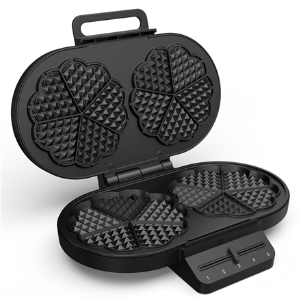 Princess Waffle Maker | 132384 | 1200 W | Number of pastry 10 | Heart shaped | Black
