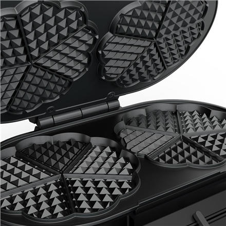 Princess Waffle Maker | 132384 | 1200 W | Number of pastry 10 | Heart shaped | Black