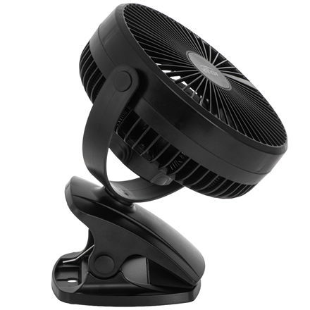 Adler Rechargeable Clip-on Desk Fan | AD 7342 | Table Fan | Black | Diameter 15.5 cm | Number of spe