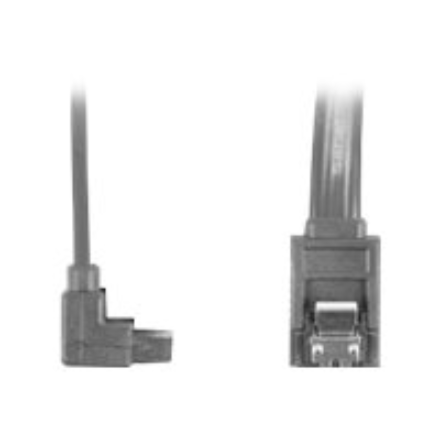 Lanberg SATA Data III (6GB/s) Cable 50CM Angled Metal Clips | CA-SASA-13CU-0050-BK