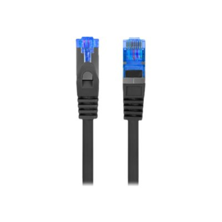 Lanberg Patchcord Cat.6A S/FTP LSZH CCA Black Fluke Passed | PCF6A-10CC-0050-BK | 0.5 m
